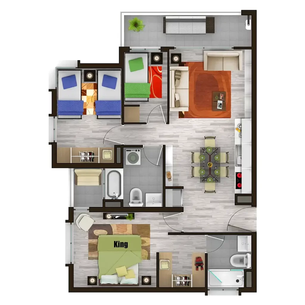 Departamento de 75 m2 del proyecto Edificio Luminity